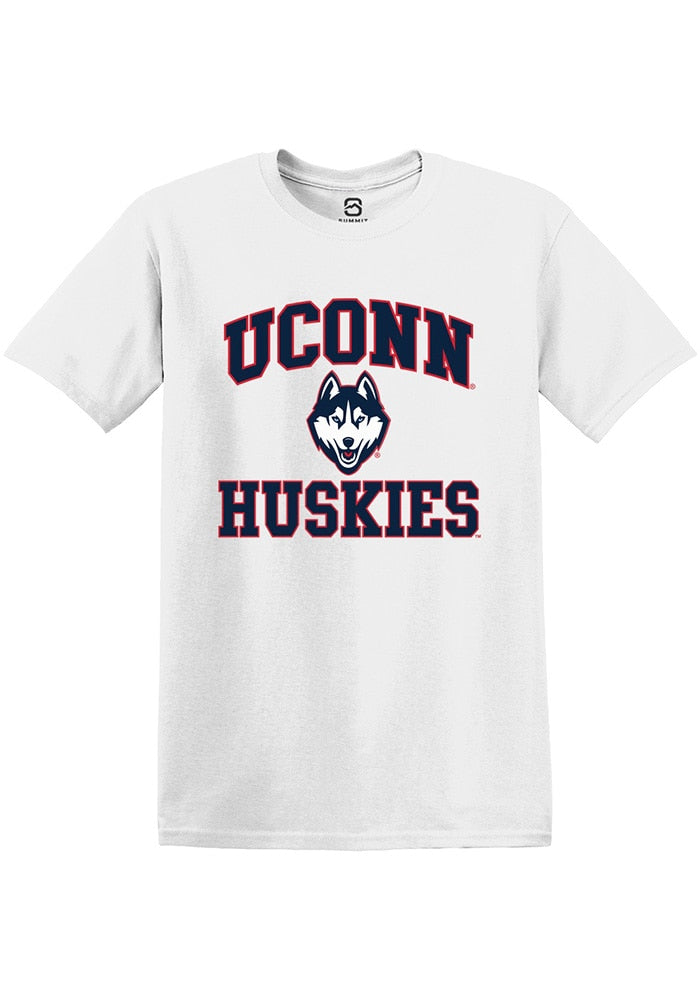 UConn Huskies Womens No 1 White Short Sleeve T-Shirt