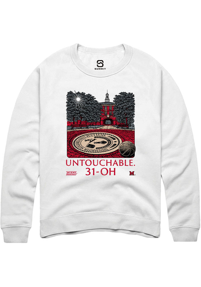 Miami Of Ohio Redhawks Unisex White Untouchable Crew Sweatshirt