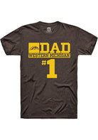 Western Michigan Broncos Brown No 1 Dad Short Sleeve T-Shirt