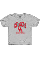Houston Cougars Youth Grey Basketball Short Sleeve T-Shirt