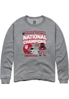 Indiana Hoosiers Unisex Graphite Heather Headlines 2025 National Champions Crew Sweatshirt