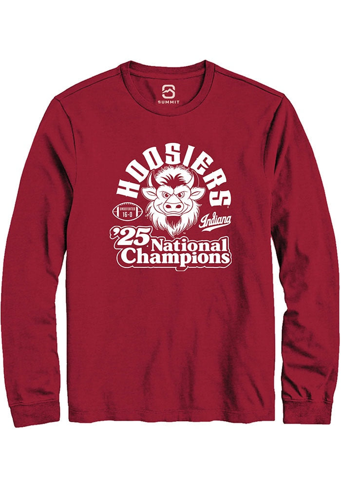 Indiana Hoosiers Unisex Cardinal Vintage 2025 National Champions Long Sleeve T-Shirt