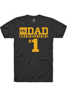 Missouri Tigers Black No 1 Dad Short Sleeve T-Shirt