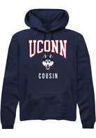 UConn Huskies Unisex Cousin Navy Hoodie