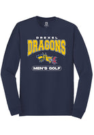 Drexel Dragons Navy Blue Golf Long Sleeve T-Shirt