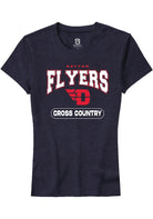 Dayton Flyers Womens Navy Blue Cross Country Short Sleeve T-Shirt