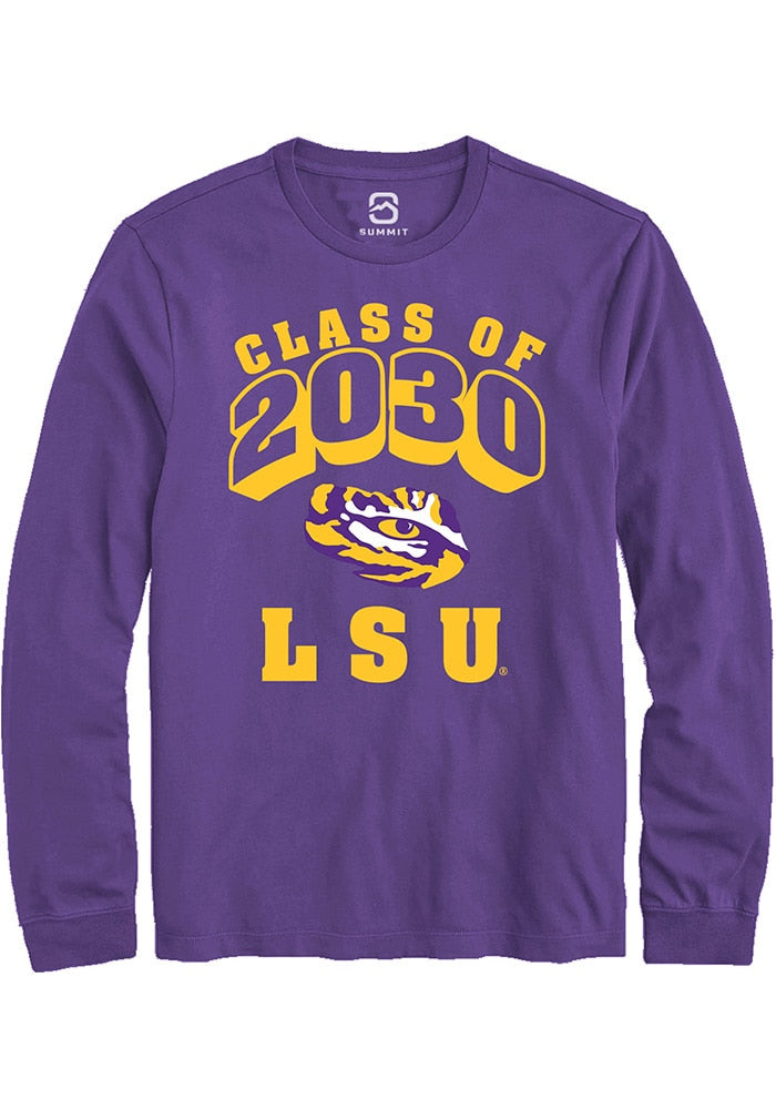 LSU Tigers Purple Class of 2030 Long Sleeve T-Shirt