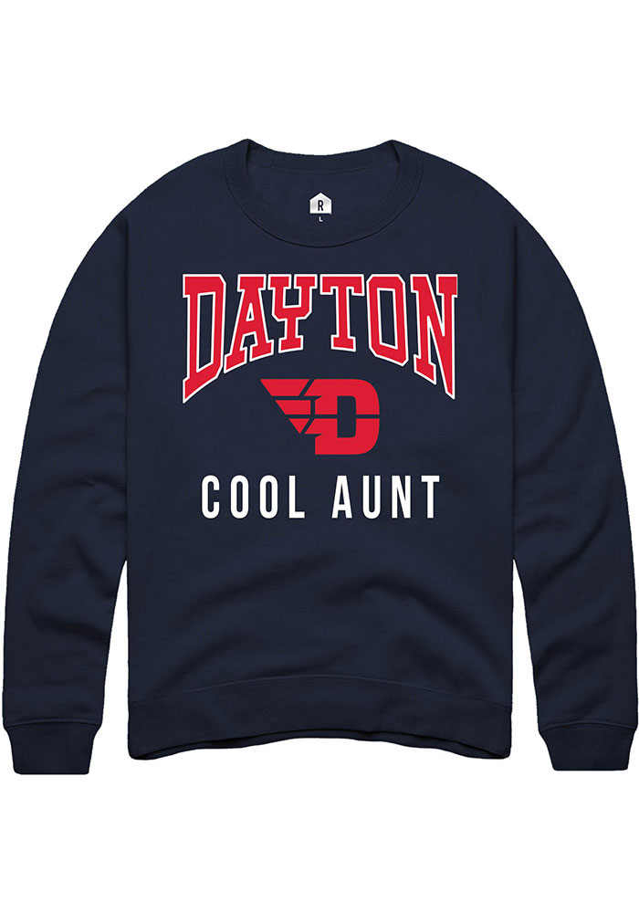 Dayton Flyers Mens Navy Blue Cool Aunt Long Sleeve Crew Sweatshirt