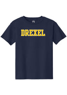 Drexel Dragons Youth Navy Blue Straight Block Short Sleeve T-Shirt