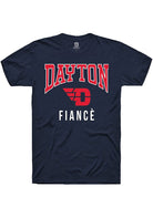 Dayton Flyers Navy Blue Fiancé Short Sleeve T-Shirt