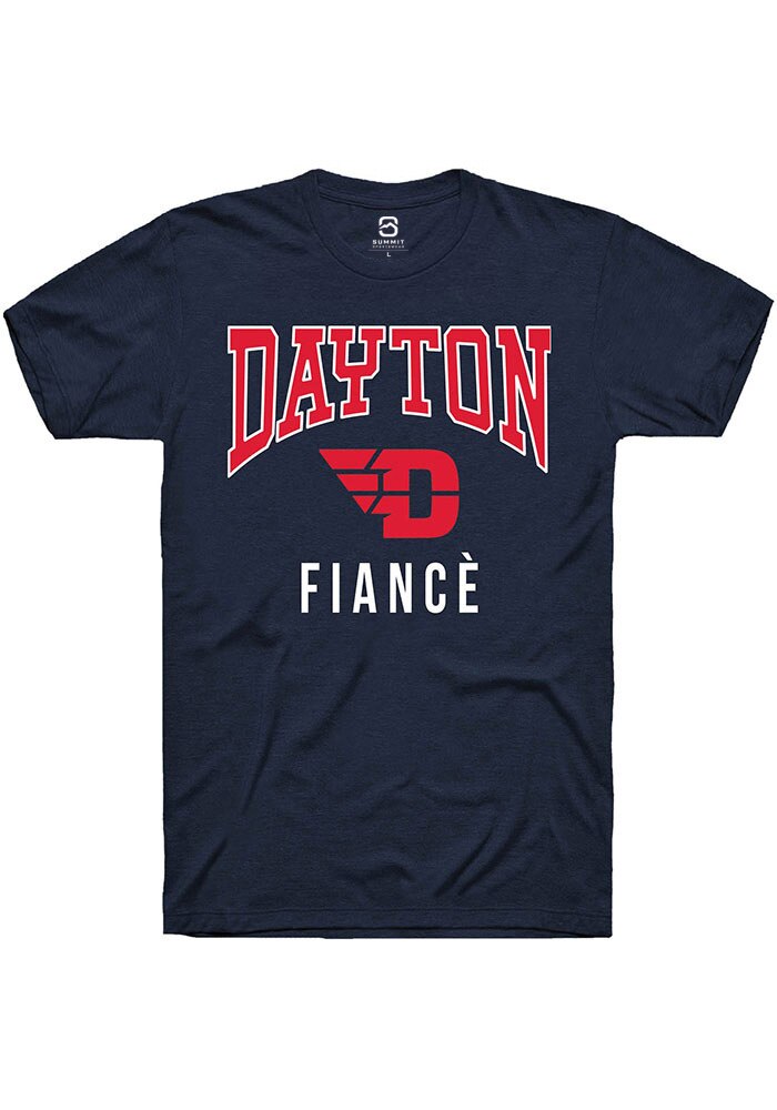 Dayton Flyers Navy Blue Fiancé Short Sleeve T-Shirt