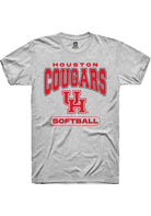 Houston Cougars Grey Softball Short Sleeve T-Shirt