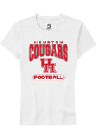 Houston Cougars Womens White Football Short Sleeve T-Shirt