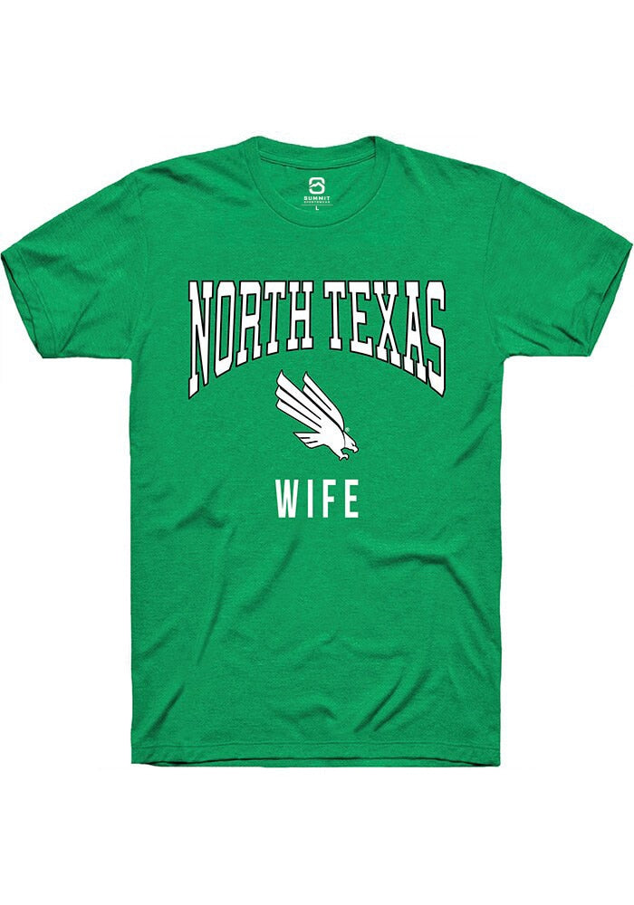 North Texas Mean Green Kelly Green Wife Short Sleeve T-Shirt