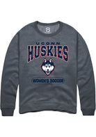 UConn Huskies Unisex Womens Soccer Charcoal Crew Sweatshirt
