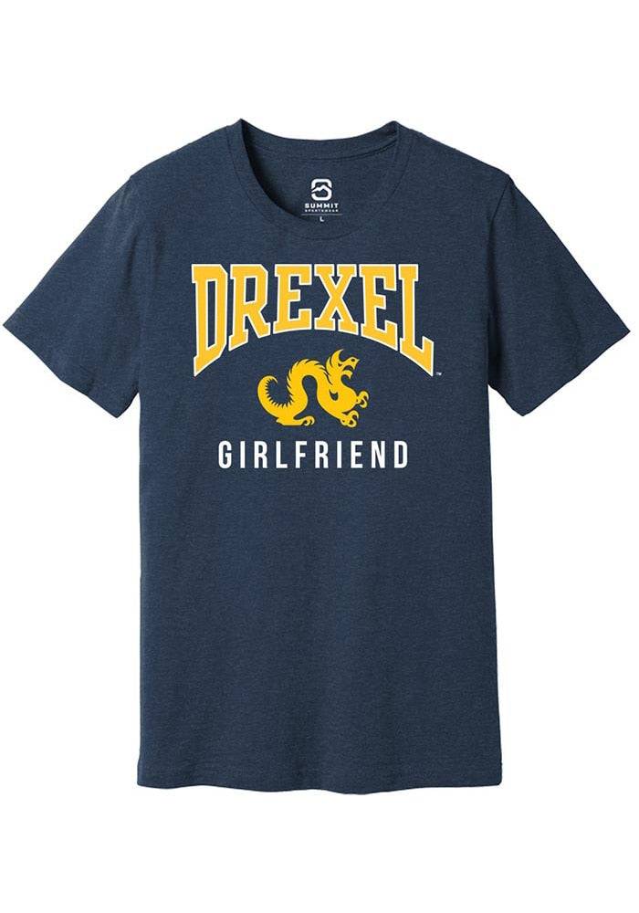 Drexel Dragons Navy Blue Girlfriend Short Sleeve T-Shirt