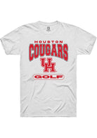 Houston Cougars White Golf Short Sleeve T-Shirt