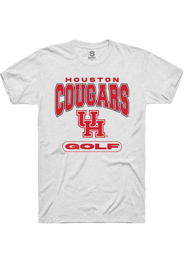 Houston Cougars White Golf Short Sleeve T-Shirt
