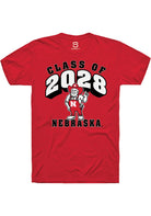 Nebraska Cornhuskers Red Class of 2028 Short Sleeve T-Shirt