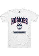 UConn Huskies Unisex Womens Soccer White Short Sleeve T-Shirt