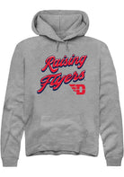 Dayton Flyers Mens Graphite RAISING MASCOTS Long Sleeve Hoodie