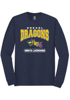 Drexel Dragons Navy Blue Lacrosse Long Sleeve T-Shirt