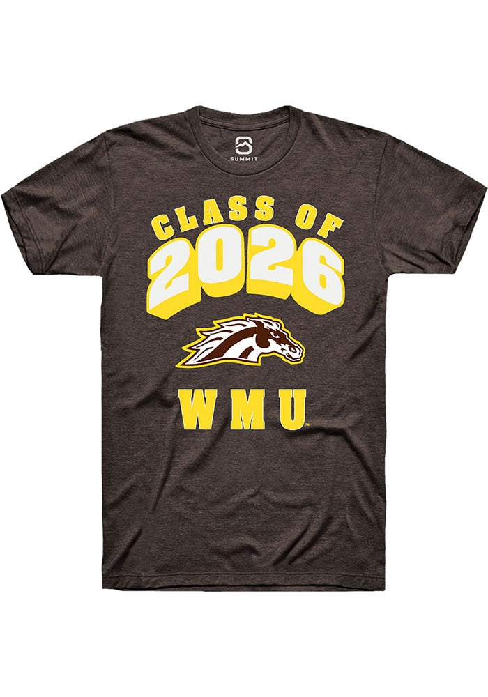 Western Michigan Broncos Brown Class of 2026 Short Sleeve T-Shirt