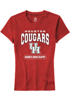 Houston Cougars Womens Red Women's Cross Country Short Sleeve T-Shirt