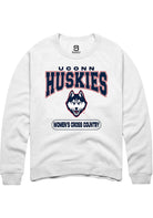 UConn Huskies Unisex Womens Cross Country White Crew Sweatshirt