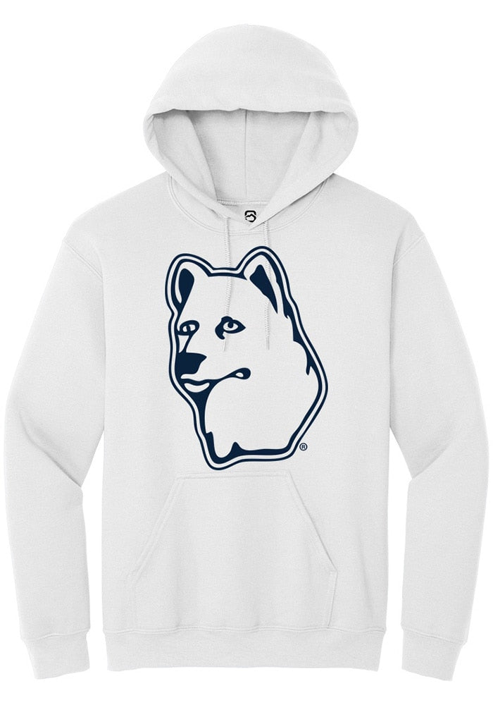 UConn Huskies Unisex Alt Logo White Hoodie