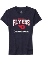 Dayton Flyers Womens Navy Blue Rowing Short Sleeve T-Shirt