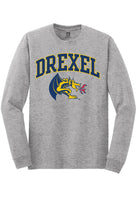 Drexel Dragons Grey Arch Logo Long Sleeve T-Shirt