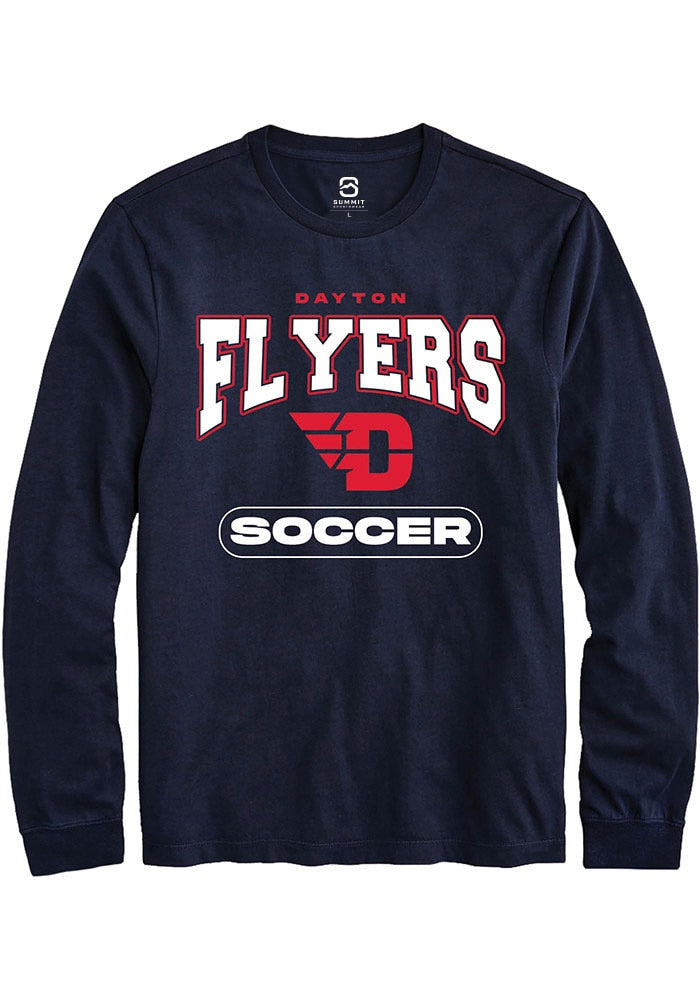 Dayton Flyers Navy Blue Soccer Long Sleeve T-Shirt