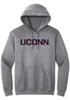 UConn Huskies Unisex Straight Block Heather Graphite Hoodie