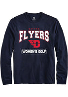 Dayton Flyers Navy Blue Women's Golf Long Sleeve T-Shirt