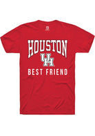 Houston Cougars Red Best Friend Design Short Sleeve Fashion T-Shirt
