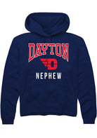 Dayton Flyers Mens Navy Blue Nephew Long Sleeve Hoodie