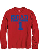 SMU Mustangs Red No 1 Dad Long Sleeve T-Shirt
