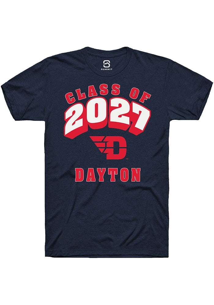 Dayton Flyers Navy Blue Class of 2027 Short Sleeve T-Shirt