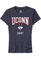 UConn Huskies Womens Aunt Heather Navy Short Sleeve T-Shirt