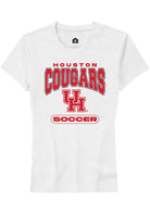 Houston Cougars Womens White Soccer Short Sleeve T-Shirt