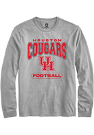 Houston Cougars Grey Football Long Sleeve T-Shirt