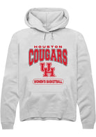 Houston Cougars Mens White Women's Basketball Long Sleeve Hoodie