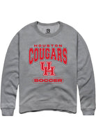 Houston Cougars Mens Graphite Soccer Long Sleeve Crew Sweatshirt