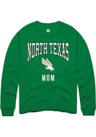 North Texas Mean Green Mens Kelly Green Mom Long Sleeve Crew Sweatshirt