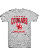Houston Cougars Grey Women's Basketball Short Sleeve T-Shirt