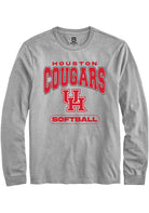 Houston Cougars Grey Softball Long Sleeve T-Shirt