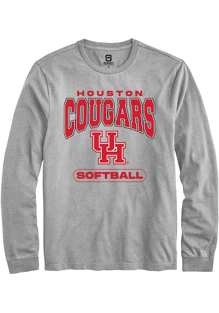 Houston Cougars Grey Softball Long Sleeve T-Shirt