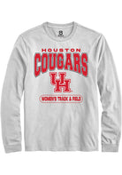 Houston Cougars White Women's Track & Field Long Sleeve T-Shirt