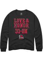 Miami Of Ohio Redhawks Unisex Black Love And Honor 31-Oh Crew Sweatshirt